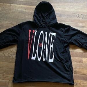 Vlone Dragon Hoodie Black White and Red Pullover Size XL